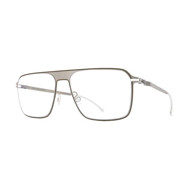 Mykita Nando Cashmere Silver/Matte Dark Olive zij-vooraanzicht