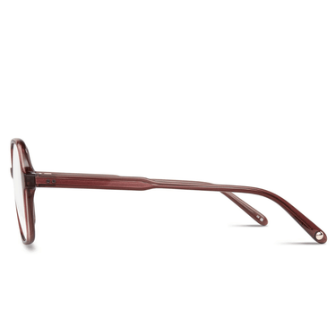 Garrett Leight Mariposa Strawberry detail temple