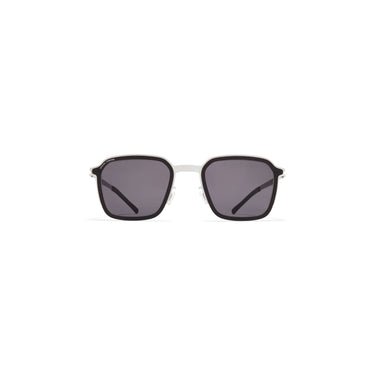 RIMOWA × MYKITA MR002 Square zonnebril White Silver/Black / Coolgrey Solid – vooraanzicht