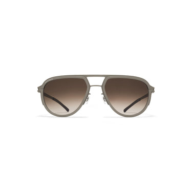 RIMOWA × MYKITA MR006 Aviator zonnebril Clay Green/Clay Green / Rawbrown Gradient – vooraanzicht